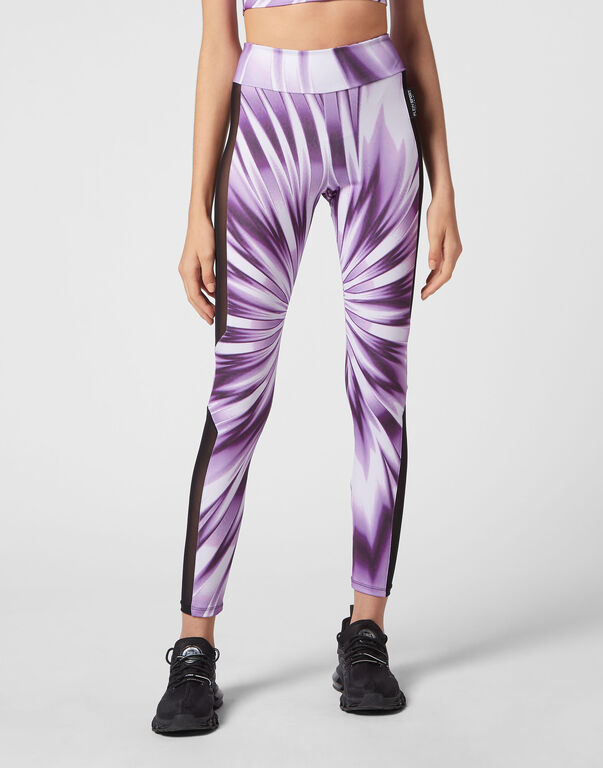 Plein Sport Tie-dye Jogging High Waist Leggings Lilac
