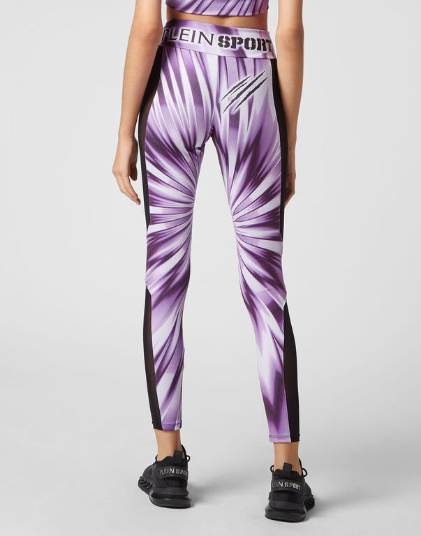 Plein Sport Tie-dye Jogging High Waist Leggings Lilac