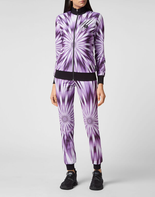 Plein Sport Tie-dye Jogging Tracksuit: Top/Trousers Scratch Lilac