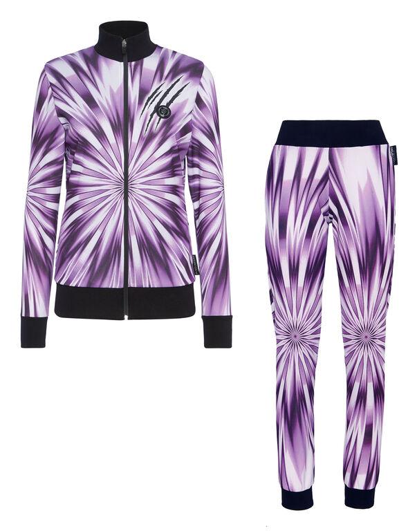 plein sport Tie-dye Jogging Tracksuit: Top/Trousers Scratch lilac