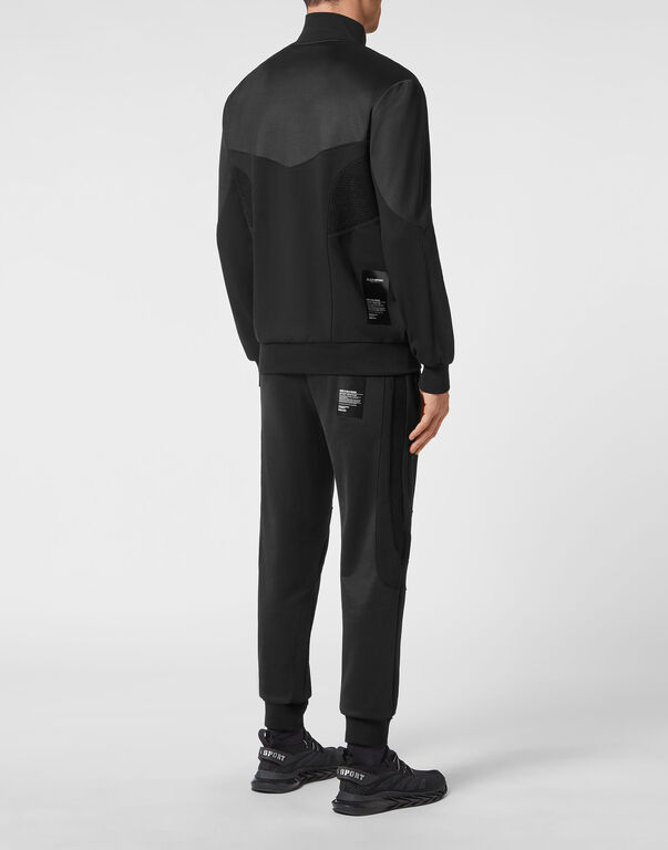 Plein Sport Tracksuit: Zip-up Jacket + Jogging Pants Statement Black / Black