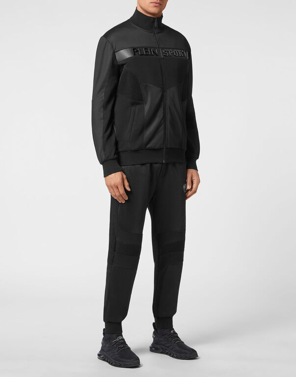 Plein Sport Tracksuit: Zip-up Jacket + Jogging Pants Statement Black / Black