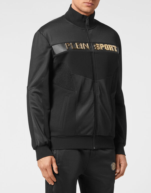 Plein Sport Tracksuit: Zip-up Jacket + Jogging Pants Statement Black / Gold