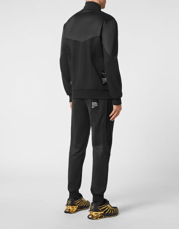 Plein Sport Tracksuit: Zip-up Jacket + Jogging Pants Statement Black / Gold
