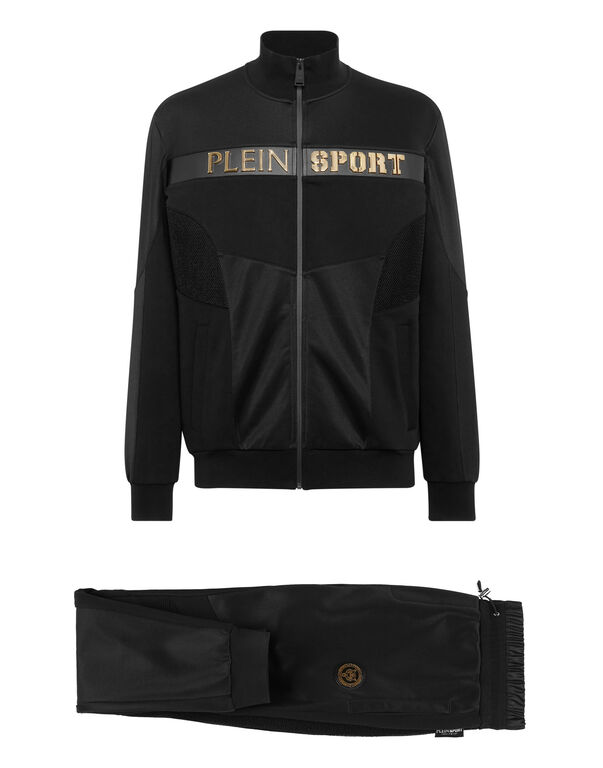 plein sport Tracksuit: Zip-up Jacket + jogging pants Statement black / gold