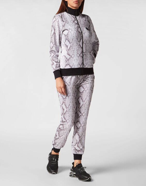 Plein Sport Triacetate Jogging Tracksuit: Top/Trousers Pitone Grey