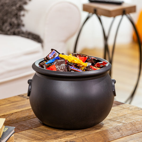 Plow & Hearth 12" Witch's Cauldron Planter And Halloween Candy Bowl
