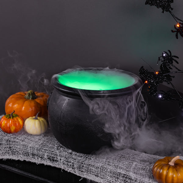 Plow & Hearth 12" Witch's Cauldron Planter And Halloween Candy Bowl