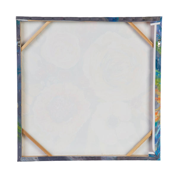 Plow & Hearth 24" H X 24" L Outdoor Canvas Colorful Flower Bouquet