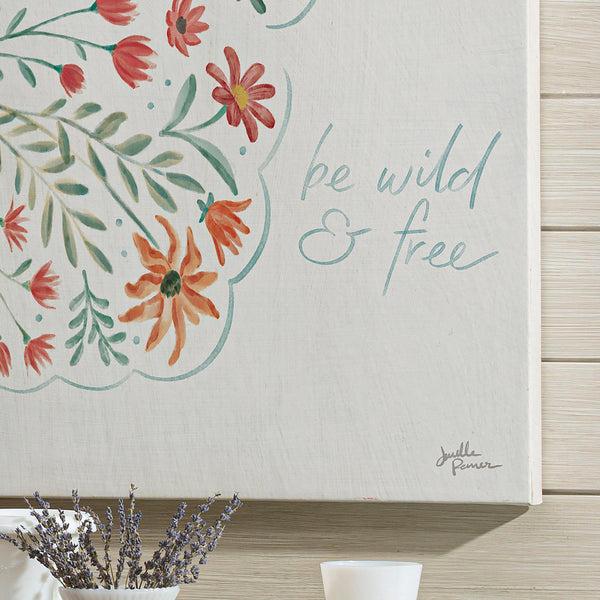 Plow & Hearth 24x36 Life Like A Wildflower & Be Wild & Free Set Of 2