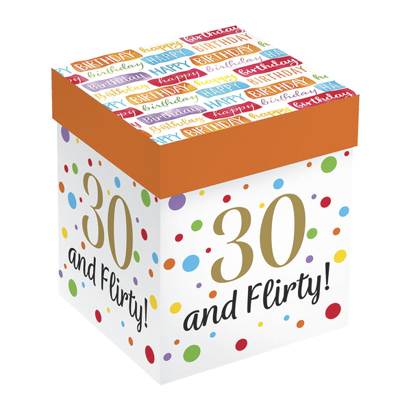 Plow & Hearth 30 And Flirty Stemless Glass 17oz Gift Box