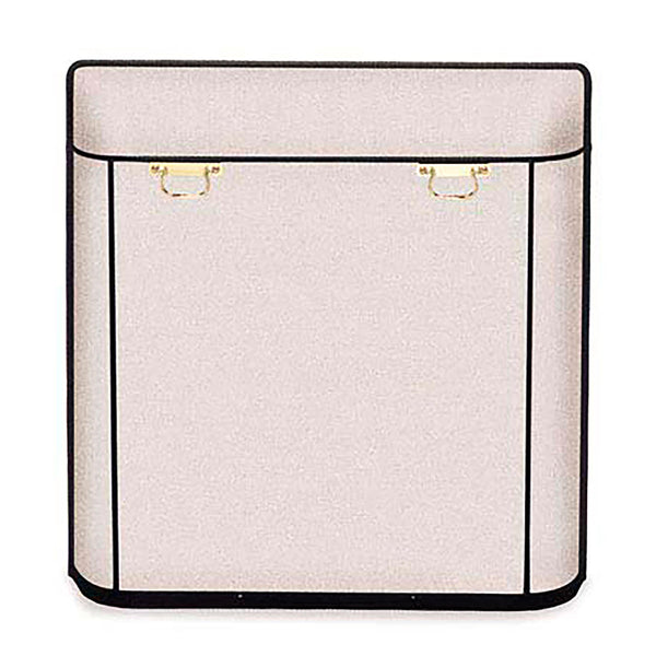 plow & hearth 39"W x 31"H Matte Black with Brass Handles Spark Guard