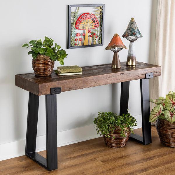 plow & hearth 3D Indoor/Outdoor Metal Mushroom Wall Art