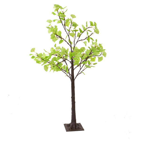 Plow & Hearth 4'H Indoor/Outdoor Electric Lighted Green Gingko Tree