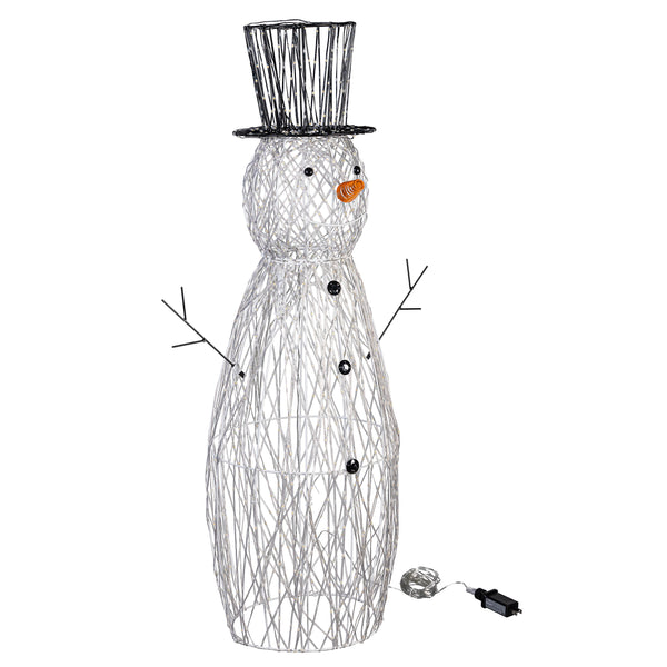 Plow & Hearth 40" Season To Sparkle LED Snowman Garden Statue