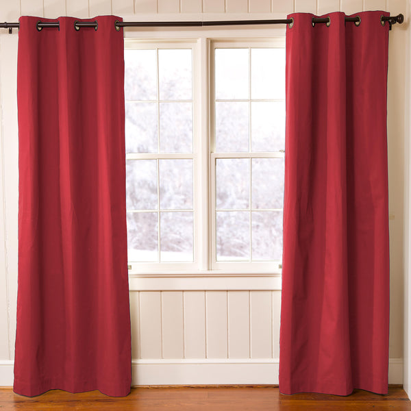 Plow & Hearth 63"L Thermalogic Energy Efficient Insulated Solid Grommet-Top Curtain Pair
