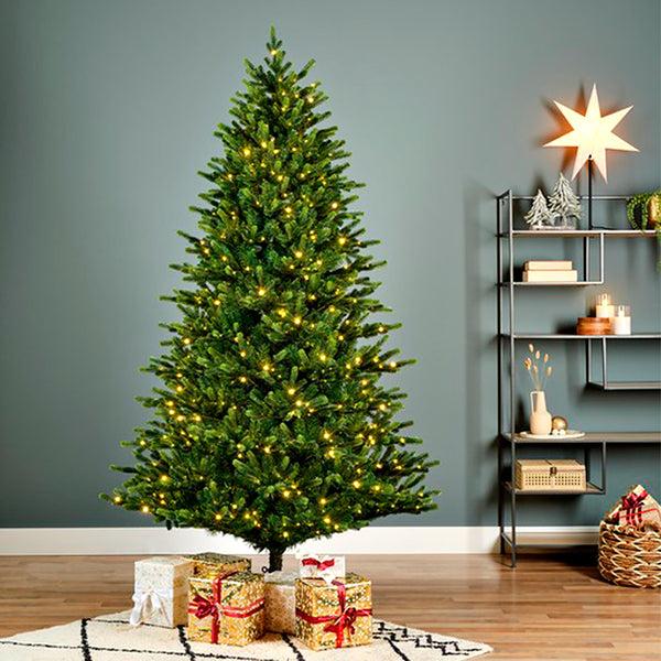 Plow & Hearth 7'3" Sussex Fir Christmas Tree With Warm White And Color-Changing LEDs