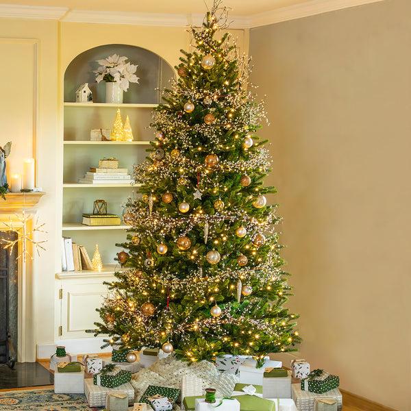 plow & hearth 7'3" Sussex Fir Christmas Tree with Warm White and Color-Changing LEDs