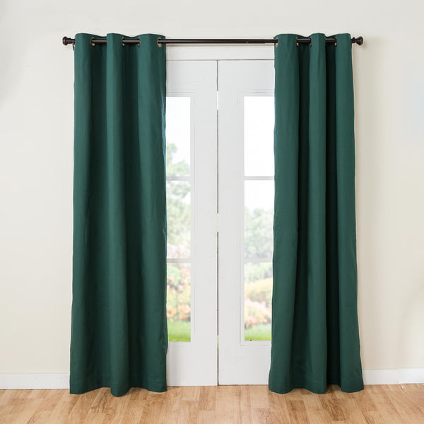 Plow & Hearth 84"L Thermalogic Energy Efficient Insulated Solid Grommet-Top Curtain Pair