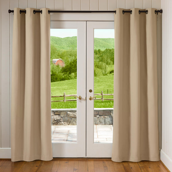 Plow & Hearth 95"L Thermalogic Energy Efficient Insulated Solid Grommet-Top Curtain Pair