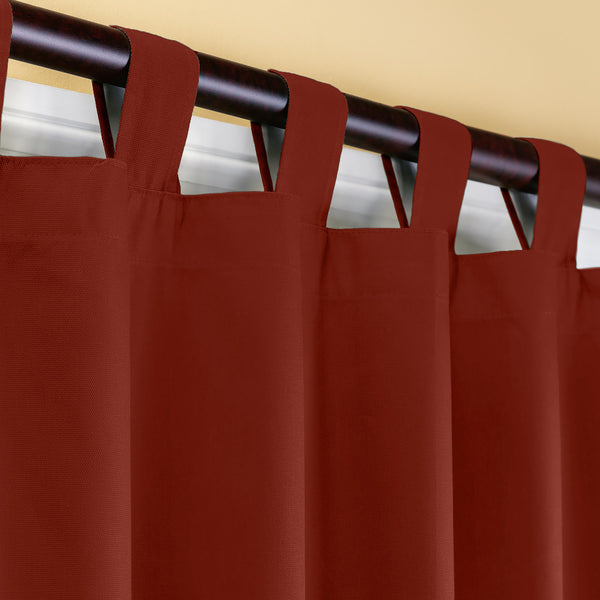 plow & hearth 95"L Thermalogic Energy Efficient Insulated Solid Tab-Top Curtain Pair