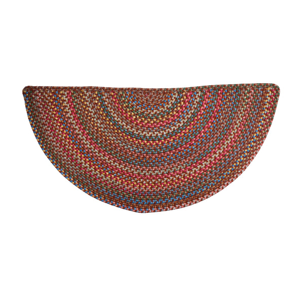 Plow & Hearth Afton Mountain Indoor/Outdoor Polypropylene Braided Half Round Rug 27" X 48"