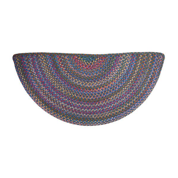 plow & hearth Afton Mountain Indoor/Outdoor Polypropylene Braided Half Round Rug 27" x 48"