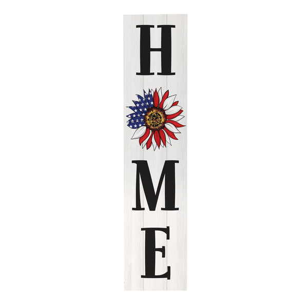 Plow & Hearth American Classic Garden Decor Porch Leaner Sunflower "HOME" 10.75" L X 46" H