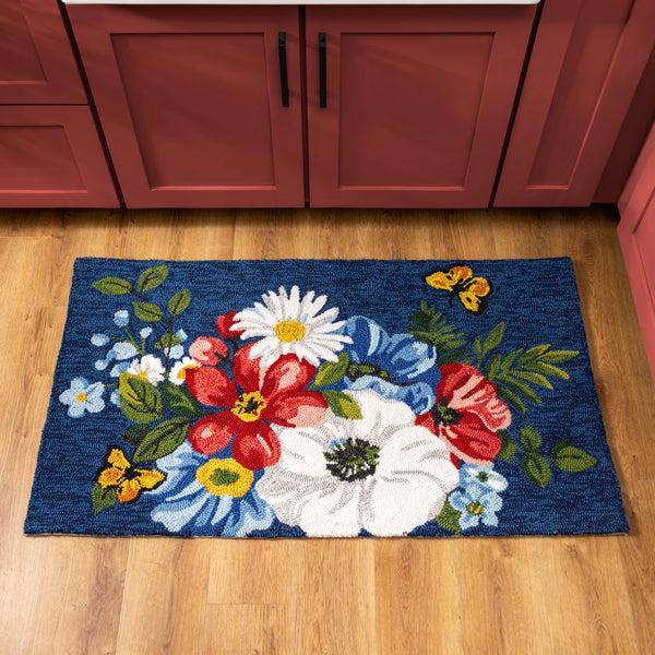 Plow & Hearth American Classic Indoor/Outdoor Hooked Rug 24"x42"