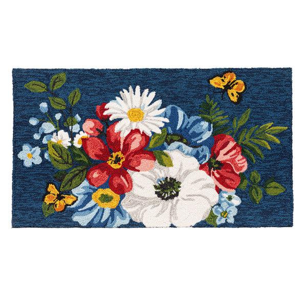 plow & hearth American Classic Indoor/Outdoor Hooked Rug 24"x42"