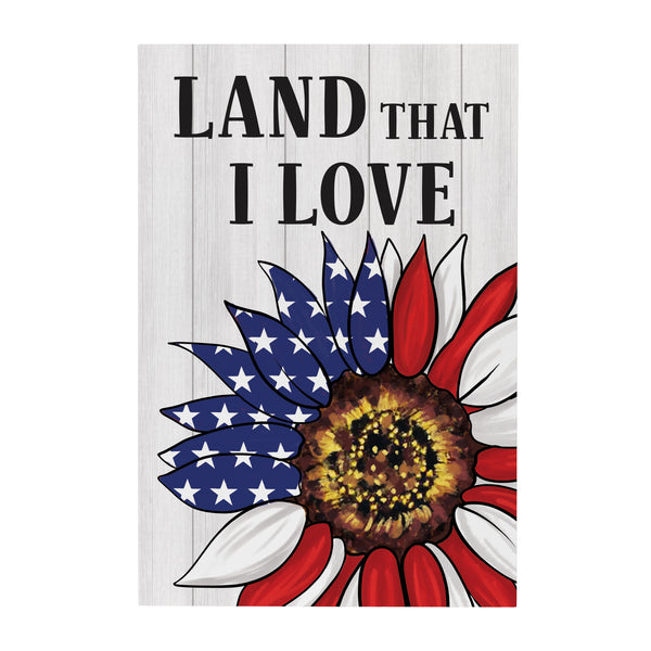 Plow & Hearth American Classic Indoor Wall Decor Land That I Love 16" L X 24" H