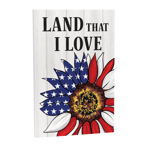 Plow & Hearth American Classic Indoor Wall Decor Land That I Love 16" L X 24" H