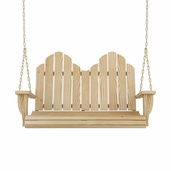 plow & hearth Amish Casual Adirondack Heavy Duty Porch Swing Unfinished