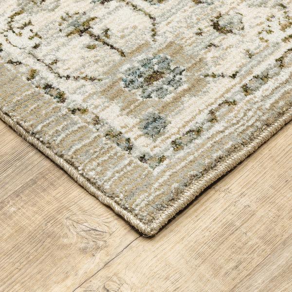 Plow & Hearth Ashland Daybreak Synthetic Blend Indoor Border Rug