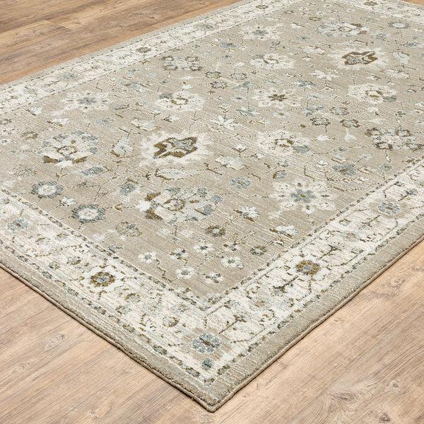 Plow & Hearth Ashland Daybreak Synthetic Blend Indoor Border Rug