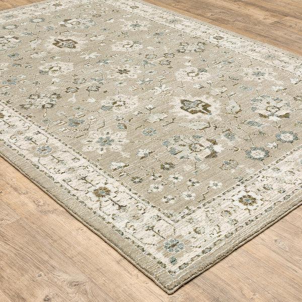 plow & hearth Ashland Daybreak Synthetic Blend Indoor Border Rug