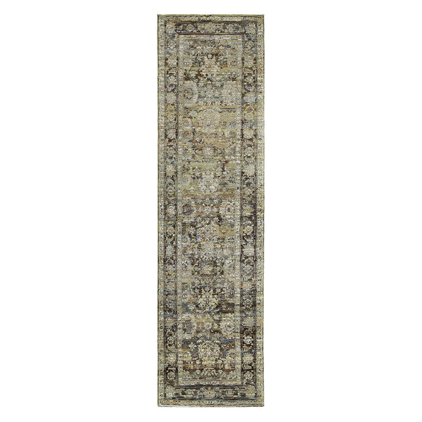Plow & Hearth Ashland Evening Synthetic Blend Indoor Border Rug