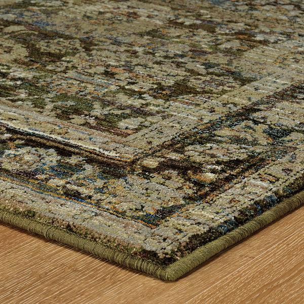 Plow & Hearth Ashland Evening Synthetic Blend Indoor Border Rug