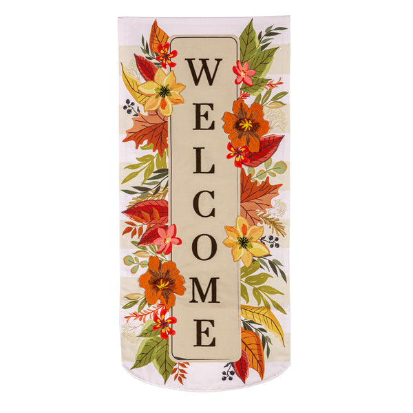 Plow & Hearth Autumn Floral Welcome Everlasting Impression Textile Décor