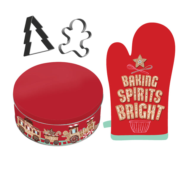 plow & hearth Baking Spirits Bright Kitchen Gift Set Baking Set