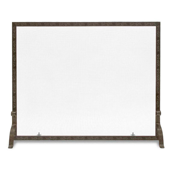 Plow & Hearth Bay Branch Embossed Single Panel Fireplace Screen