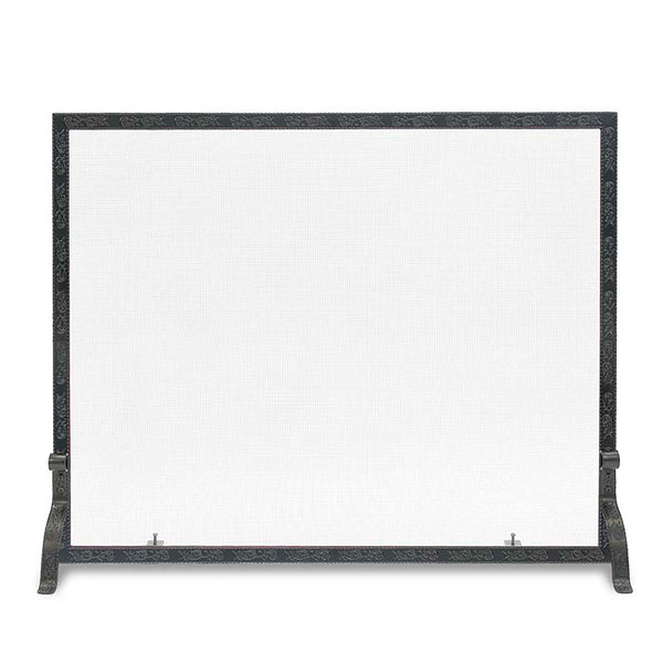 plow & hearth Bay Branch Embossed Single Panel Fireplace Screen
