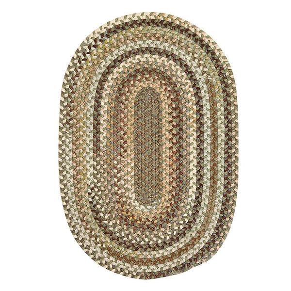 Plow & Hearth Bear Creek Oval Braided Wool Blend Rug 8' X 11'