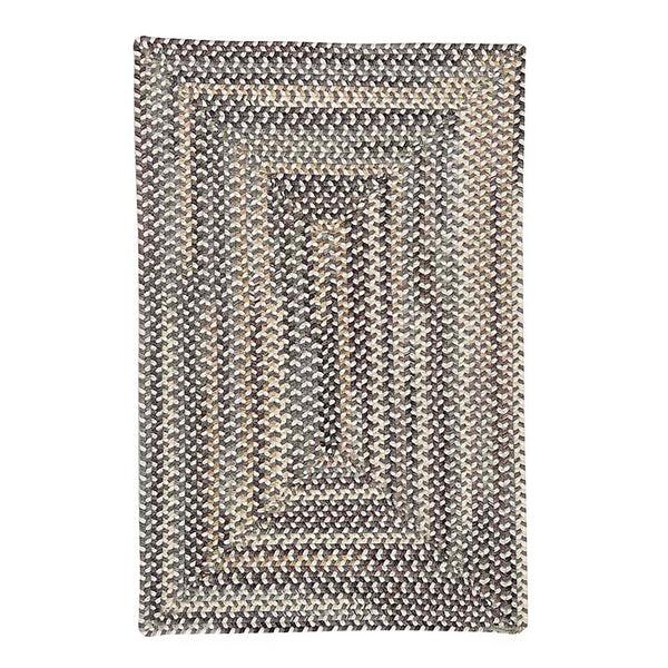 plow & hearth Bear Creek Rectangular Braided Wool Blend Rug 8' x 11'