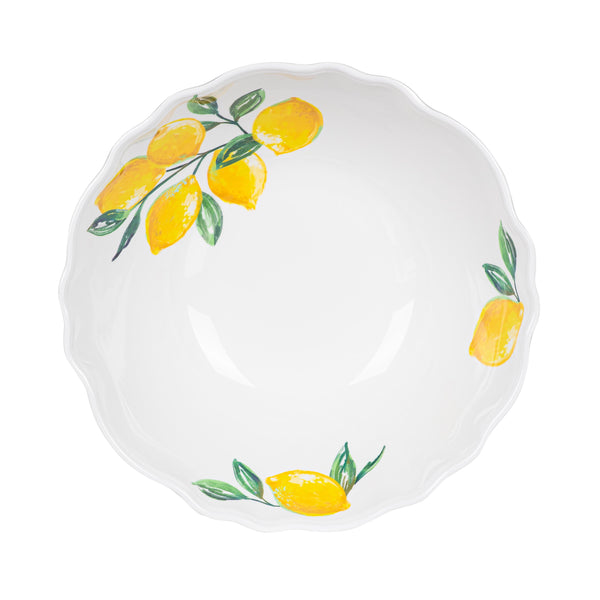 Plow & Hearth Blue Coastal Bowl Melamine Serving Bowl 14"