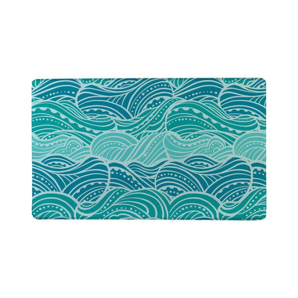 Plow & Hearth Blue Coastal Make Waves Anti-Fatigue Mat 30"x18"