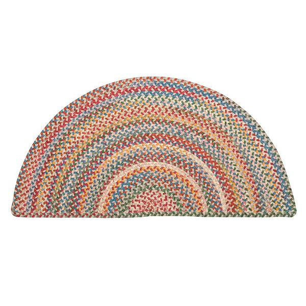 Plow & Hearth Blue Ridge Half Round Wool Braided Rug 2' X 4'