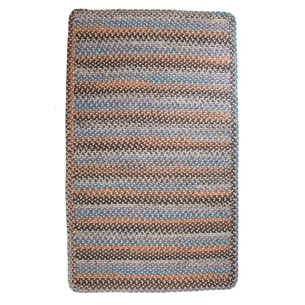 Plow & Hearth Blue Ridge Rectangle Wool Braided Rug 2'3" X 8' Runner