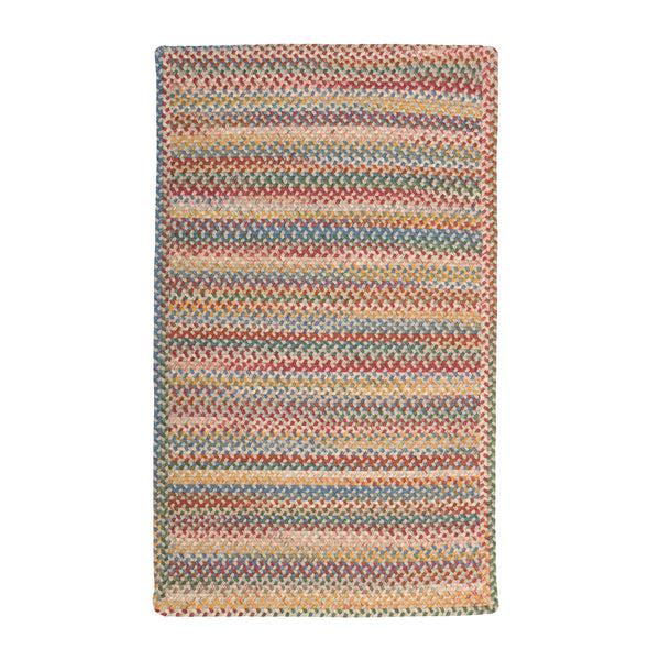 Plow & Hearth Blue Ridge Rectangle Wool Braided Rug 2' X 3'