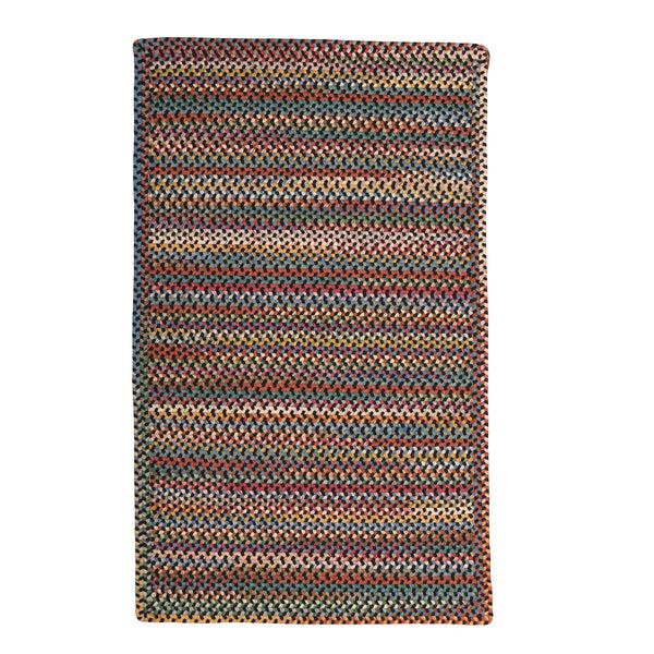 Plow & Hearth Blue Ridge Rectangle Wool Braided Rug 2' X 3'